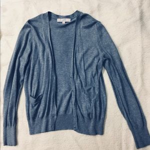 LOFT Gray Cardigan